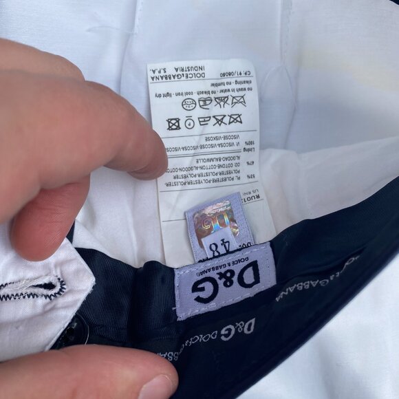 Dolce & Gabbana White Tuxedo Suit Jacket Wedding Suit & Pants Size 44R Size 36W - Picture 13 of 16